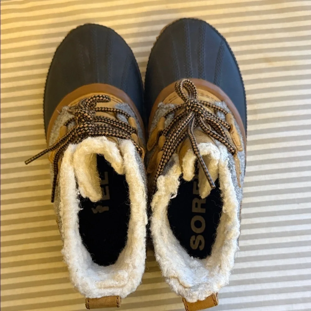 Sorel Out N About Plus Felt Winter Boots - Navy, Gray, and Tan